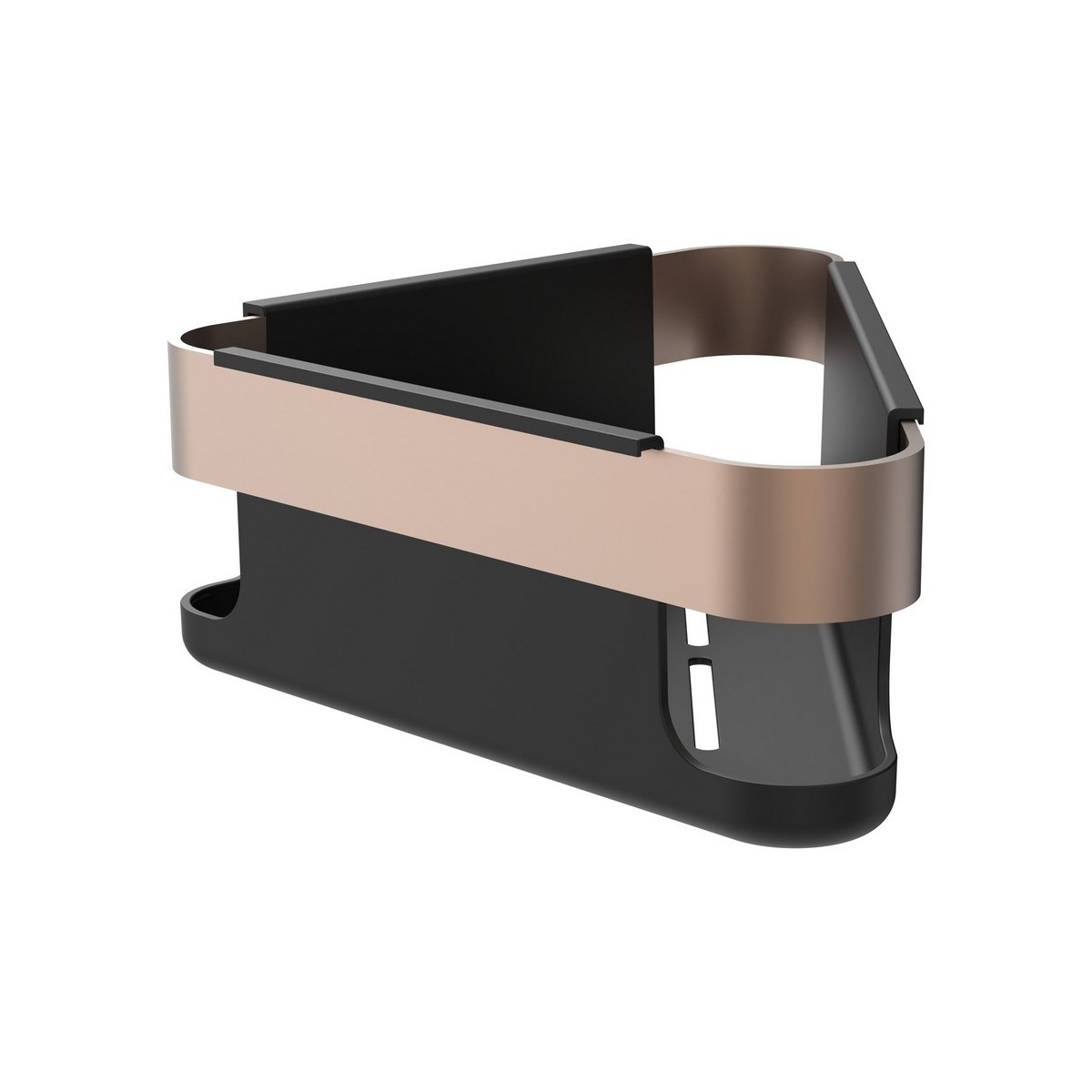 Niara panier mural d'angle de douche pvd or rosé brossé 214x214x80 mm - LAUFEN H3850611680021 