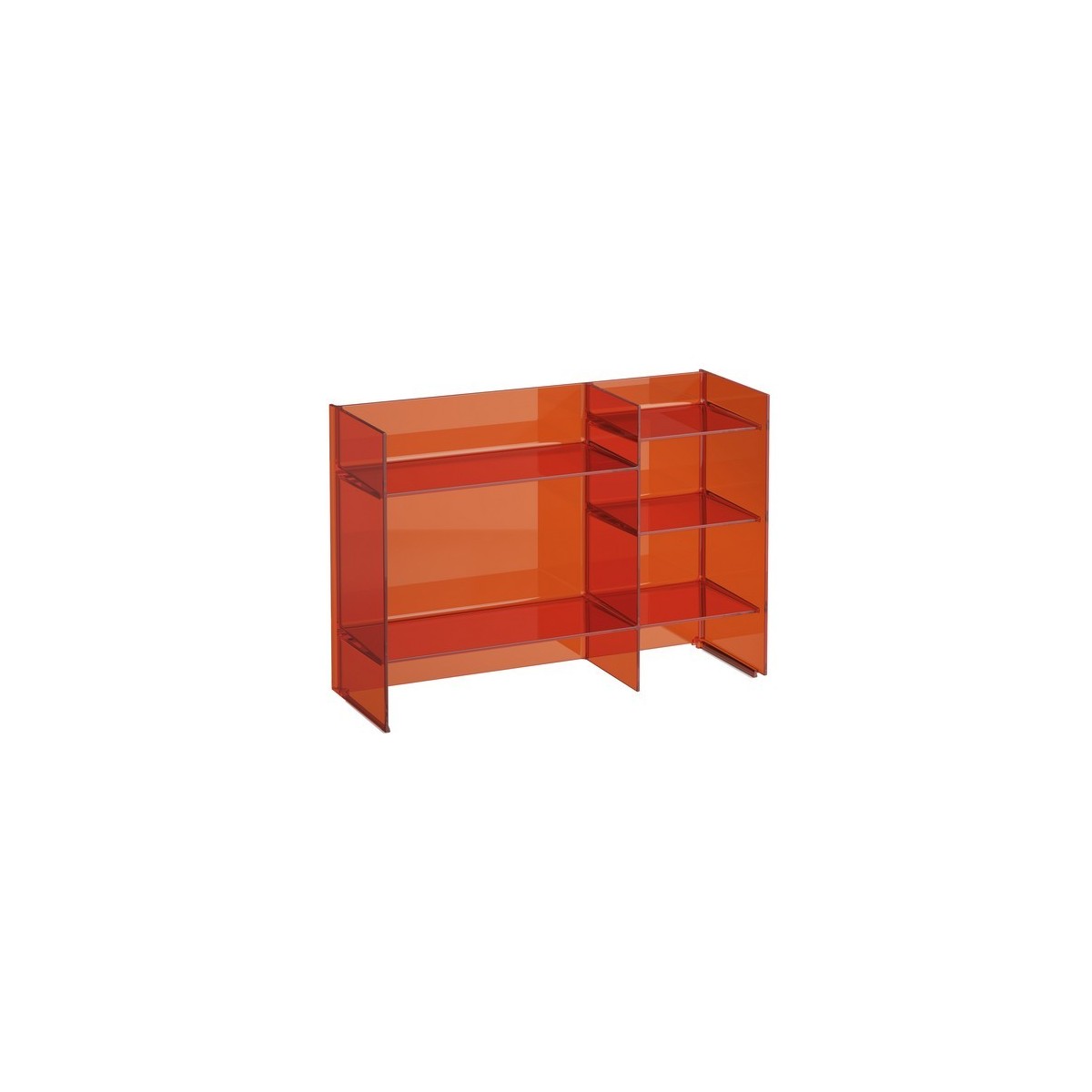 Kartell laufen étagère 'sound-rack' plastique 750x260x530mm orange tangerine - LAUFEN H3893310820001 