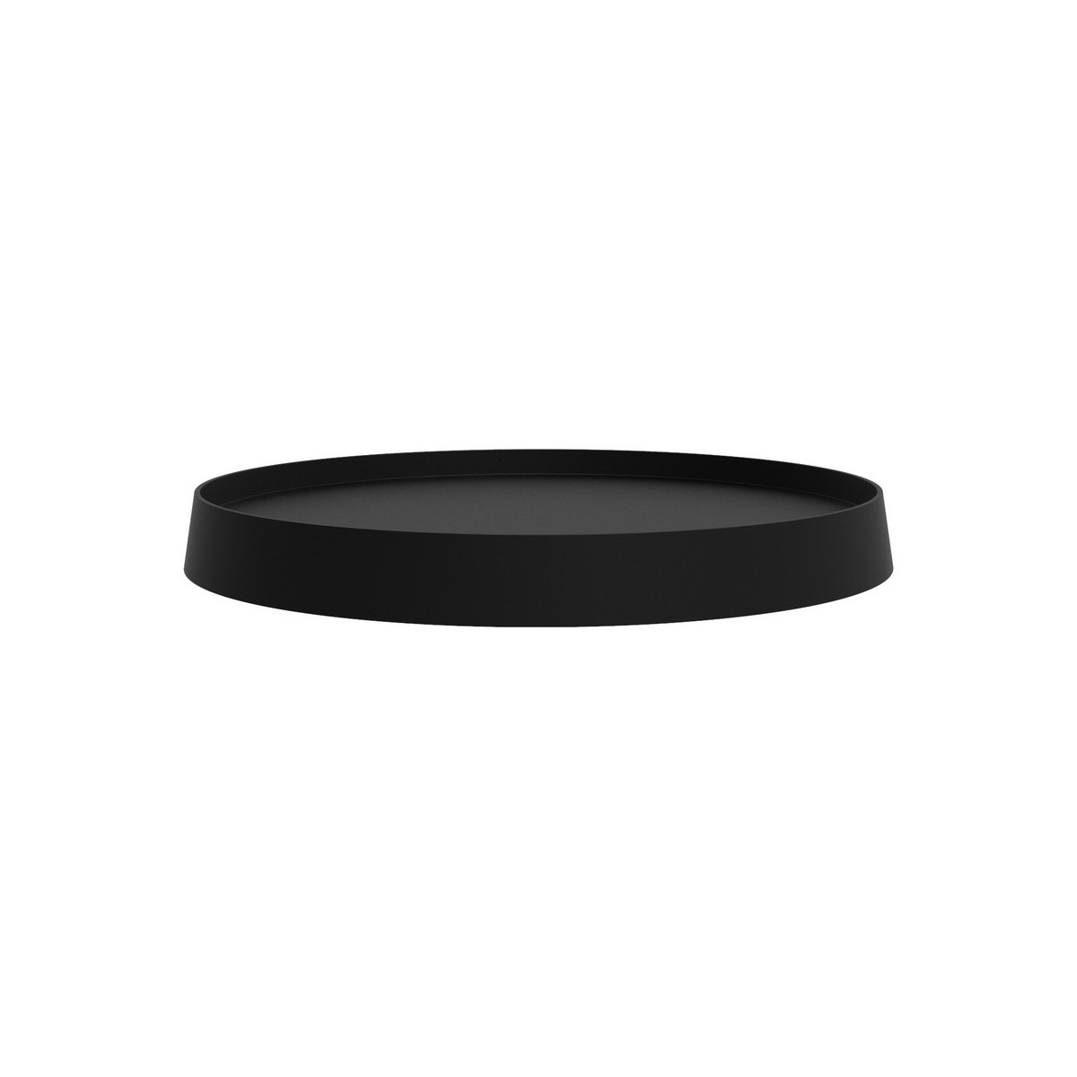Kartell tablette ronde transparente noir - LAUFEN H3983350910011 