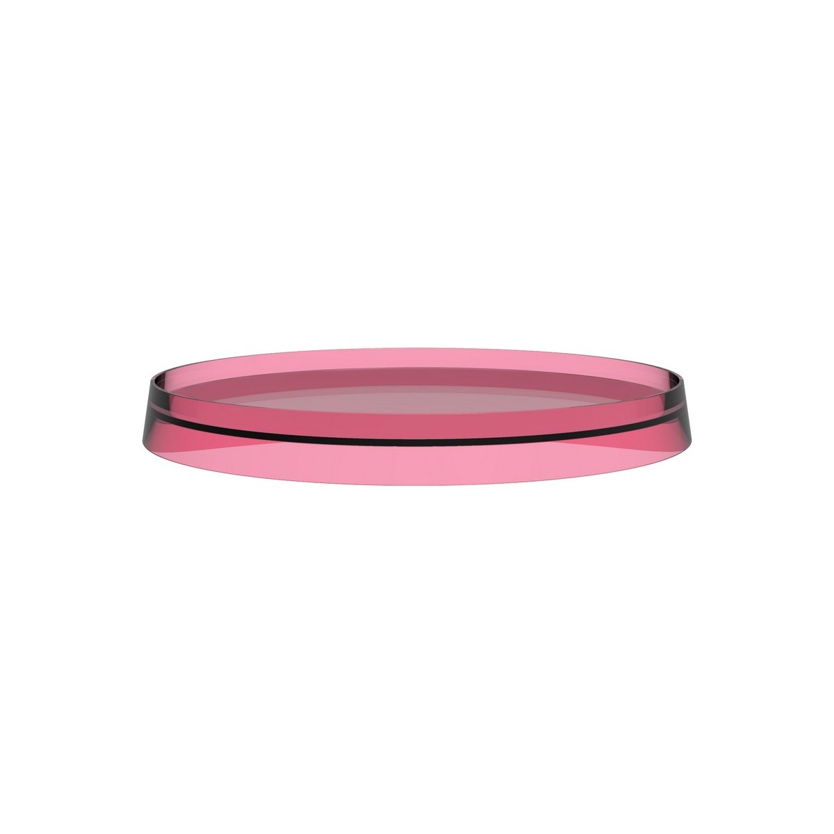 Kartell tablette ronde transparente rose - LAUFEN H3983350930011 