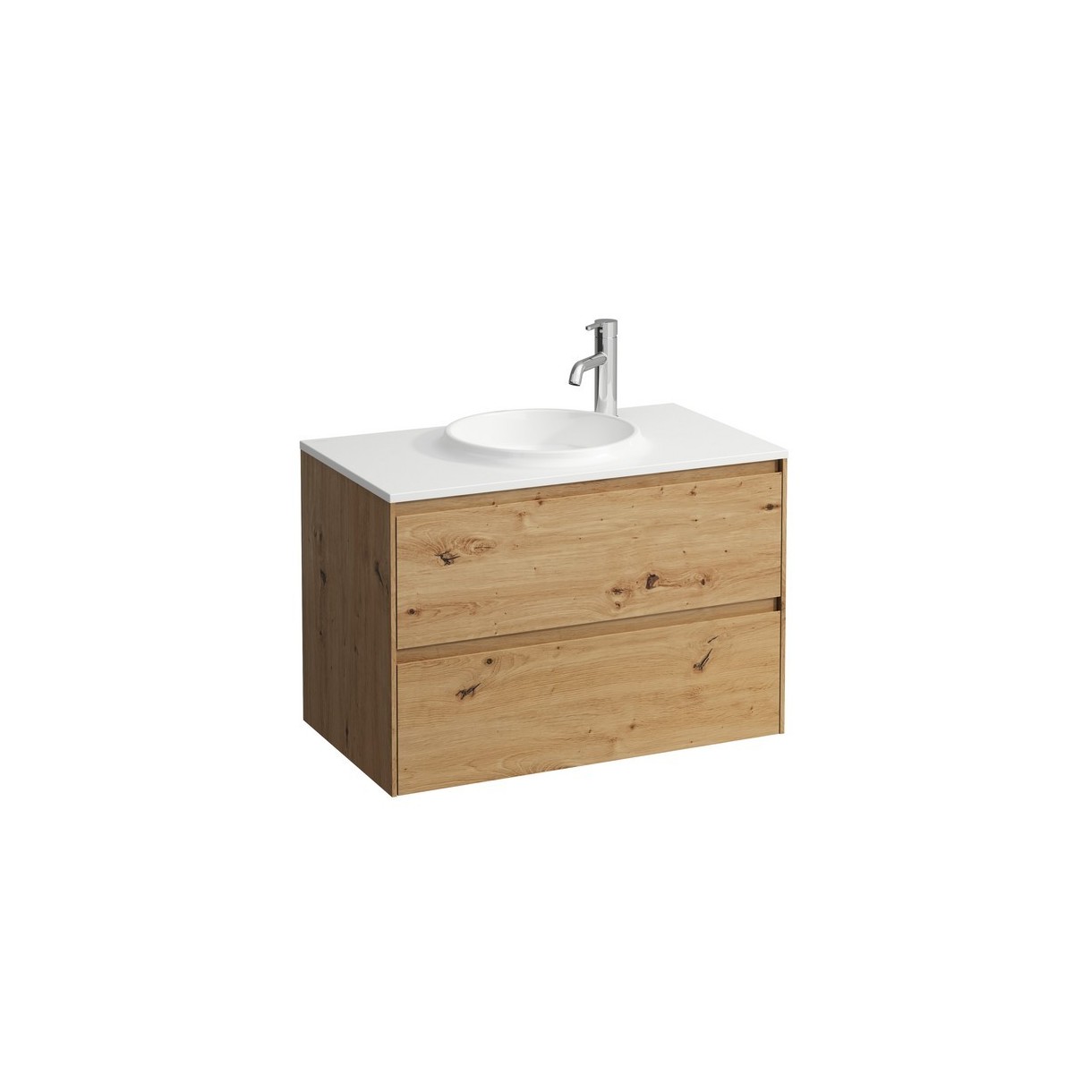 Lani meuble 800 2 tiroirs compatible avec lav h814074 chêne sauvage 770x440x515 - LAUFEN H4042621122671 