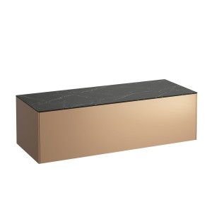 Sonar meuble sans déc 1175 1t cuivre(laqué) plan noir marquina 1175x455x340 - LAUFEN H4054200341411 
