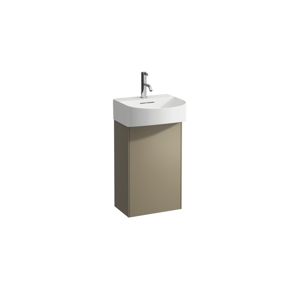 Meuble sous lavabo avec porte sonar 41 titane - LAUFEN H4054820340421 