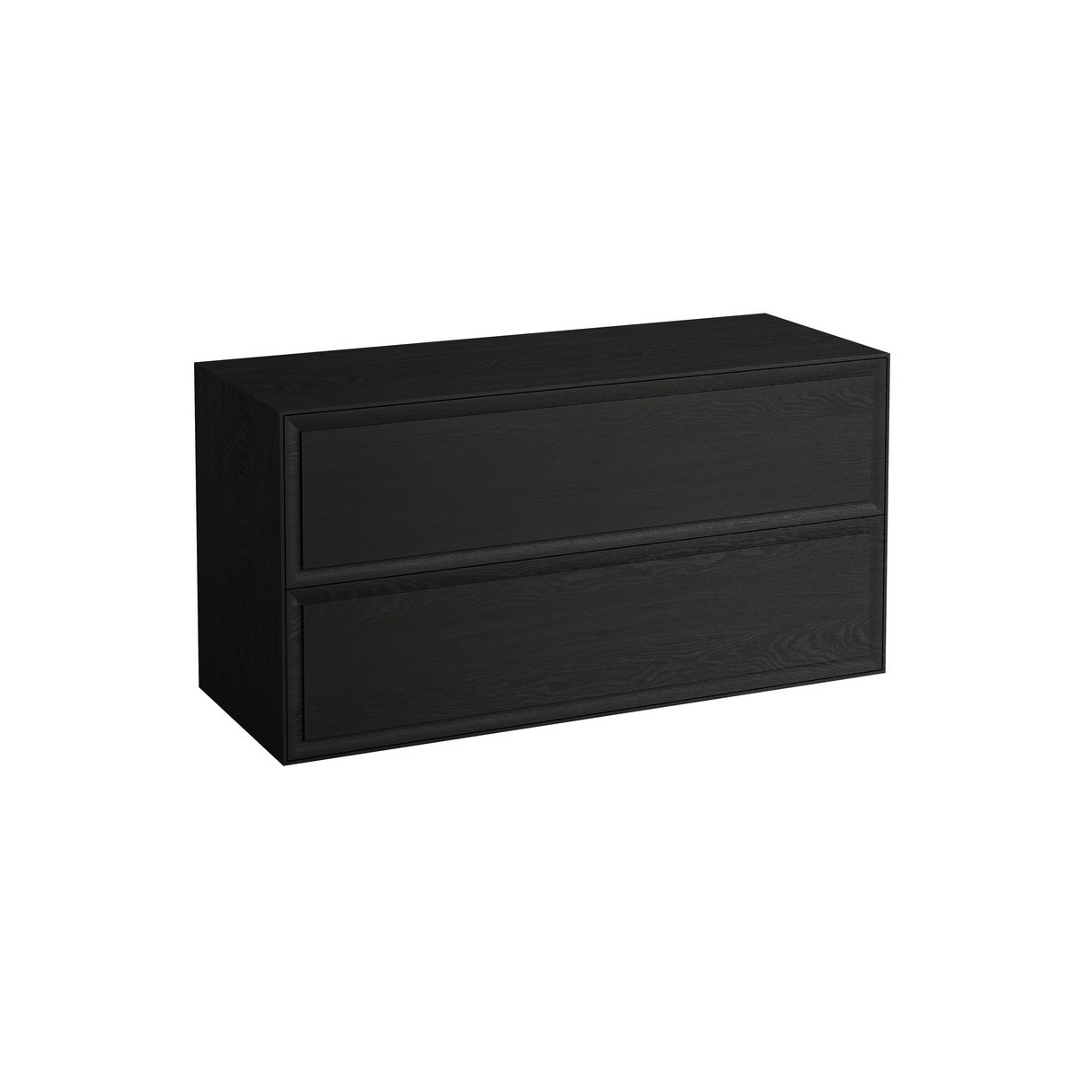 The new classic meuble sans découpe avec deux tiroirs chêne noirci 1175x455x600 - LAUFEN H4060260856281 
