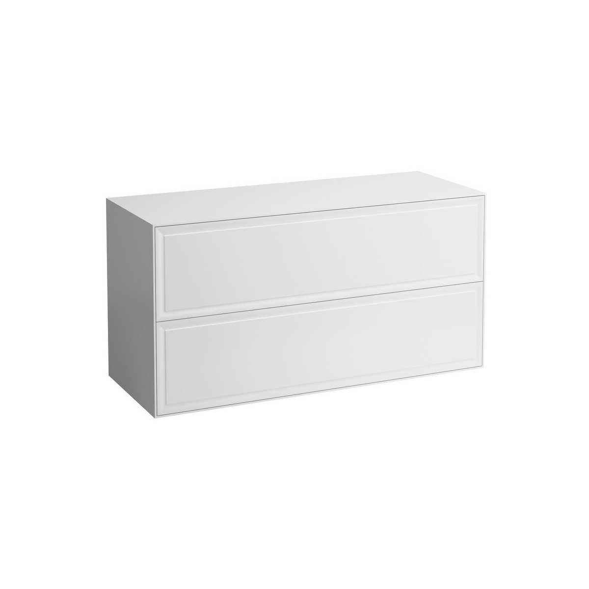 The new classic meuble ss découpe avec deux tiroirs blanc brillant 1175x455x600 - LAUFEN H4060260856311 
