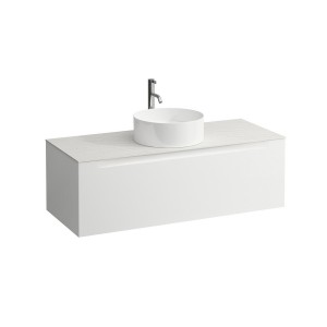 Arun 1200 1t découpe centre plan ardesia bianca percé 1t multicolour - LAUFEN H4141251519991 