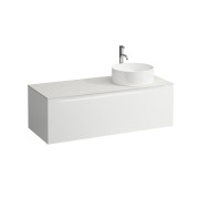 Arun 1200 1t avec découpe à dte plan ardesia bianca percé 1t multicolour - LAUFEN H4141271519991 