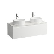 Arun 1200 1t découpe à gche et à dte plan ardesia bianca percé 1t multicolour - LAUFEN H4141291519991 