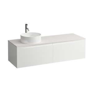Arun 1400 2t avec découpe à gche plan ardesia bianca percé 1t multicolour - LAUFEN H4141361519991 