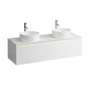 Arun 1400 2t découpe à gche et à dte plan ardesia bianca percé 1t multicolour - LAUFEN H4141391519991 