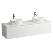 Arun 1600 2t découpe à gche et à dte plan ardesia bianca percé 1t multicolour - LAUFEN H4141491519991 
