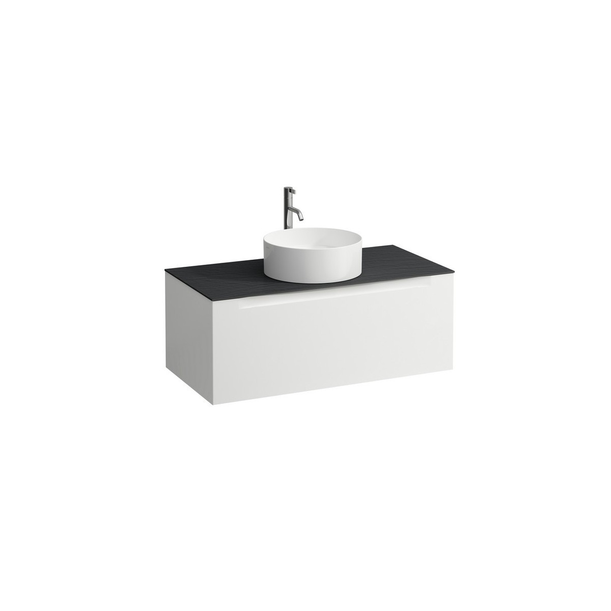 Arun 1000 1t découpe centre plan ardesia nera percé 1t multicolour - LAUFEN H4151151519991 