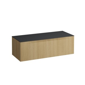 Arun meuble 1200 1t sans découpe plan ardesia nera chêne clair - LAUFEN H4151201512501 