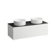 Arun meuble 1200 1t avec découpe à gche et à dte plan ardesia nera multicolour - LAUFEN H4151241519991 