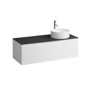 Arun 1200 1t avec découpe à dte plan ardesia nera percé 1t multicolour - LAUFEN H4151271519991 