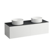 Arun meuble 1400 2t avec découpe à gche et à dte plan ardesia nera multicolour - LAUFEN H4151341519991 