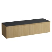 Arun meuble 1600 2t sans découpe plan ardesia nera chêne clair - LAUFEN H4151401512501 