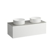 Arun 1200 1t avec découpe à gche et à dte plan piasentina grigio multicolour - LAUFEN H4161241519991 