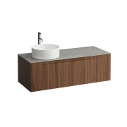 Arun 1200 1t déc à gche plan piasentina grigio percé 1t noce canaletto/verre blc - LAUFEN H4161261516301 