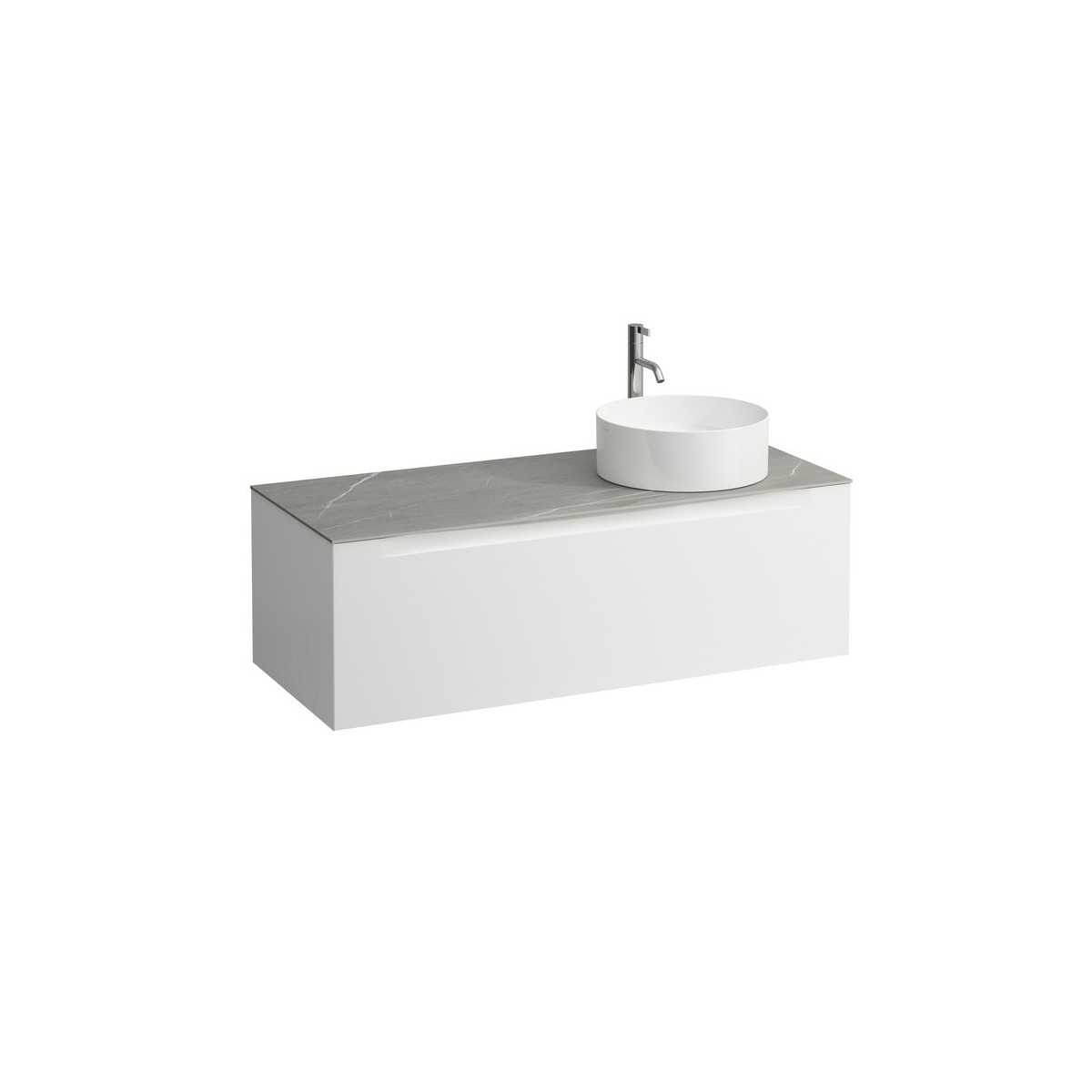 Arun 1200 1t avec découpe à dte plan piasentina grigio percé 1t multicolour - LAUFEN H4161271519991 