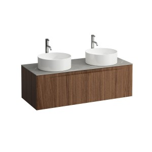 Arun 1200 1t déc à g et d plan piasentina grigio 1t noce canaletto/verre blc - LAUFEN H4161291516301 