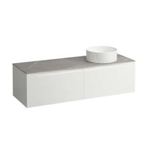 Arun meuble 1400 2t avec découpe à dte plan piasentina grigio multicolour - LAUFEN H4161331519991 