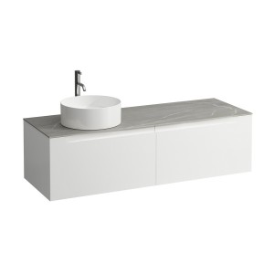 Arun 1400 2t avec découpe à gche plan piasentina grigio percé 1t multicolour - LAUFEN H4161361519991 