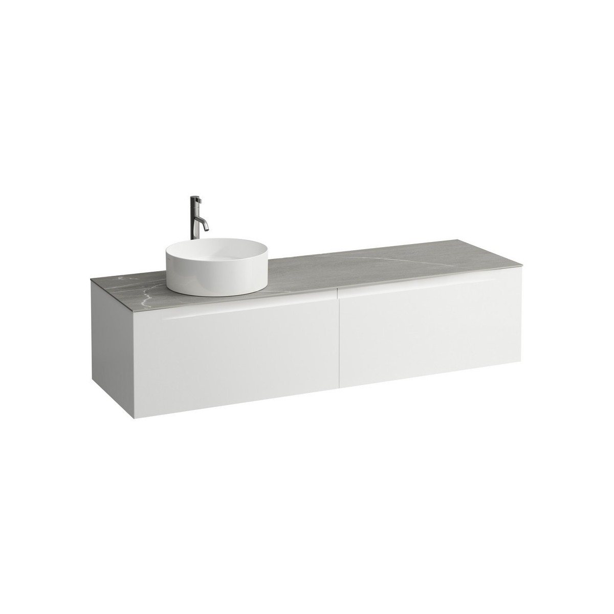 Arun 1600 2t avec découpe à gche plan piasentina grigio percé 1t multicolour - LAUFEN H4161461519991 