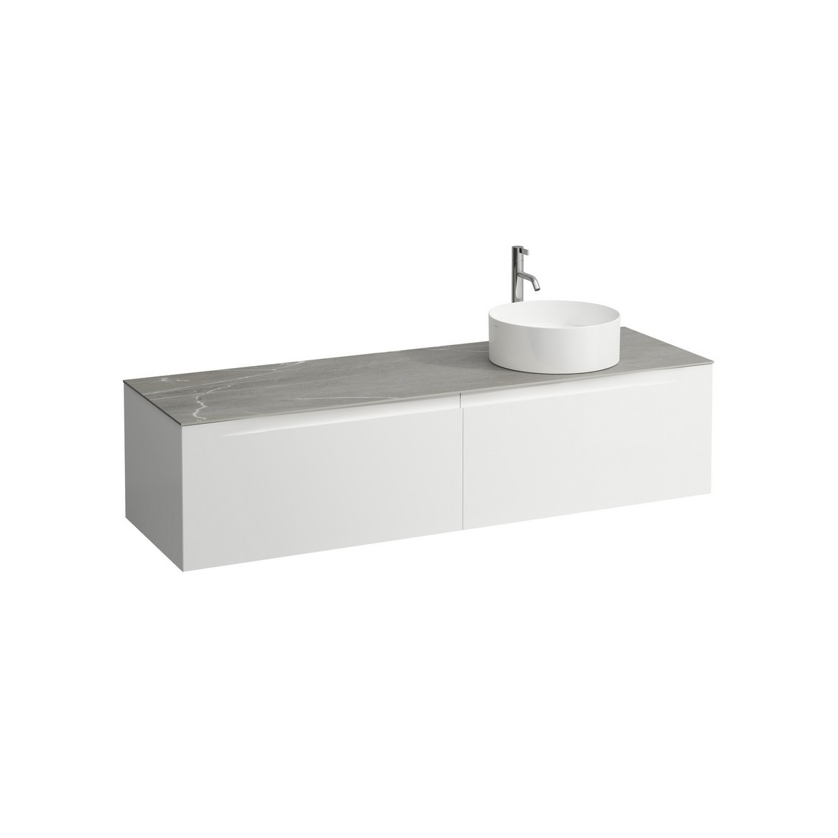 Arun 1600 2t avec découpe à dte plan piasentina grigio percé 1t multicolour - LAUFEN H4161471519991 