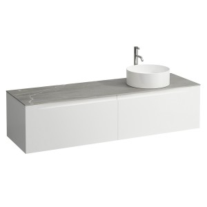 Arun 1600 2t avec découpe à dte plan piasentina grigio percé 1t multicolour - LAUFEN H4161471519991 