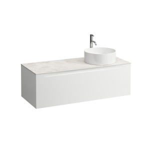 Arun 1200 1t avec découpe à dte plan botticino crema percé 1t multicolour - LAUFEN H4171271519991 