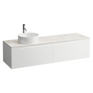 Arun 1600 2t avec découpe à gche plan botticino crema percé 1t multicolour - LAUFEN H4171461519991 