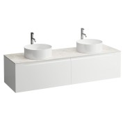 Arun 1600 2t découpe à gche et à dte plan botticino crema percé 1t multicolour - LAUFEN H4171491519991 