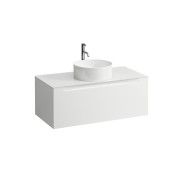 Arun 1000 1t déc centre plan en verre dépoli ton sur ton percé 1t multicolour - LAUFEN H4181151519991 