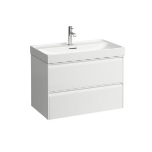 Meda meuble sous lavabo 800 2 tiroirs pour lavabo 810117 blanc mat 785x450x515mm - LAUFEN H4216120112601 
