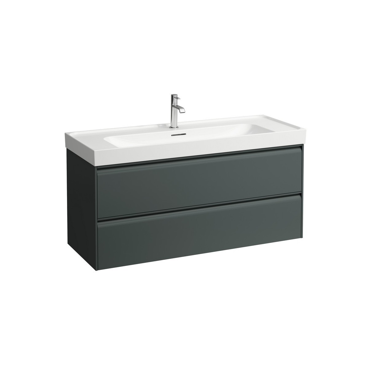 Meda meuble sous lavabo 1200 2t pour lavabo 814111 gris traffic 1180x450x515 mm - LAUFEN H4216320112661 