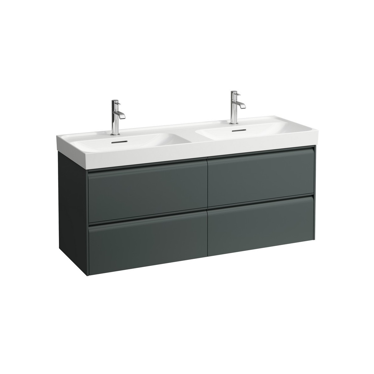 Meda meuble sous lavabo 1300 2t pour lavabo 814112 gris traffic 1285x450x515 mm - LAUFEN H4216440112661 