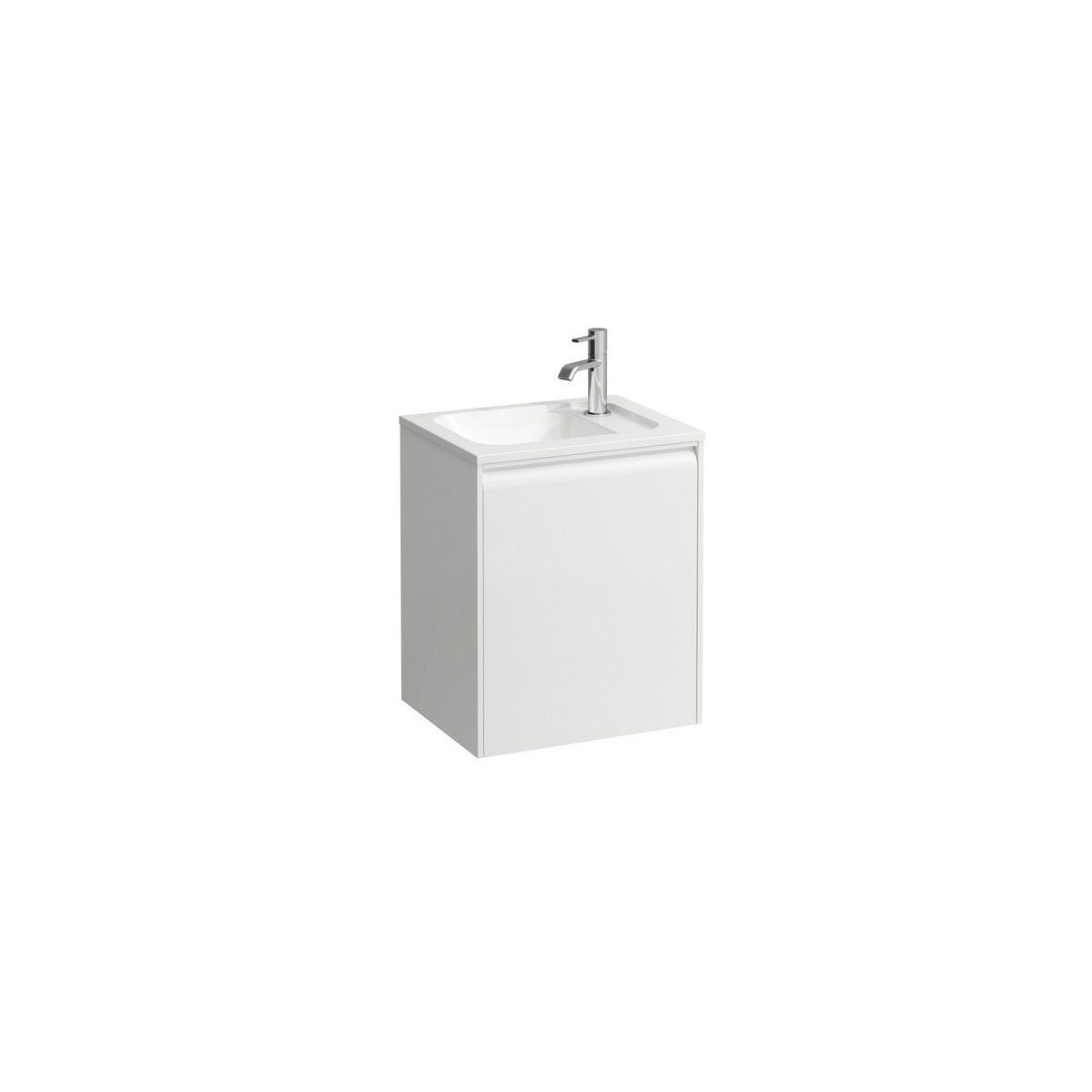 Meda meuble 450 1p charnières à d pour lavabo marbond 814110 blc mat 435x340x515 - LAUFEN H4216620112601 