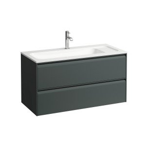 Meda meuble 1000 2t pour lavabo marbond 814118 gris traffic 970x440x505 - LAUFEN H4216920112661 