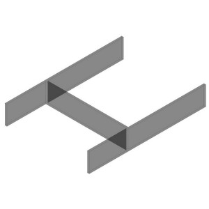 Ilbagnoalessi organisateur de tiroir "h" en verre fumé blanc 268x371x61 mm - LAUFEN H4925920970001 