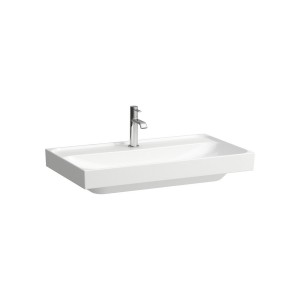 Meda lavabo mural ou à poser sur meuble blanc 800x460x80 mm - LAUFEN H8101170001111 