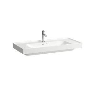 Meda lavabo mural ou à poser sur meuble blanc 1000x460x80 mm - LAUFEN H8101190001111 