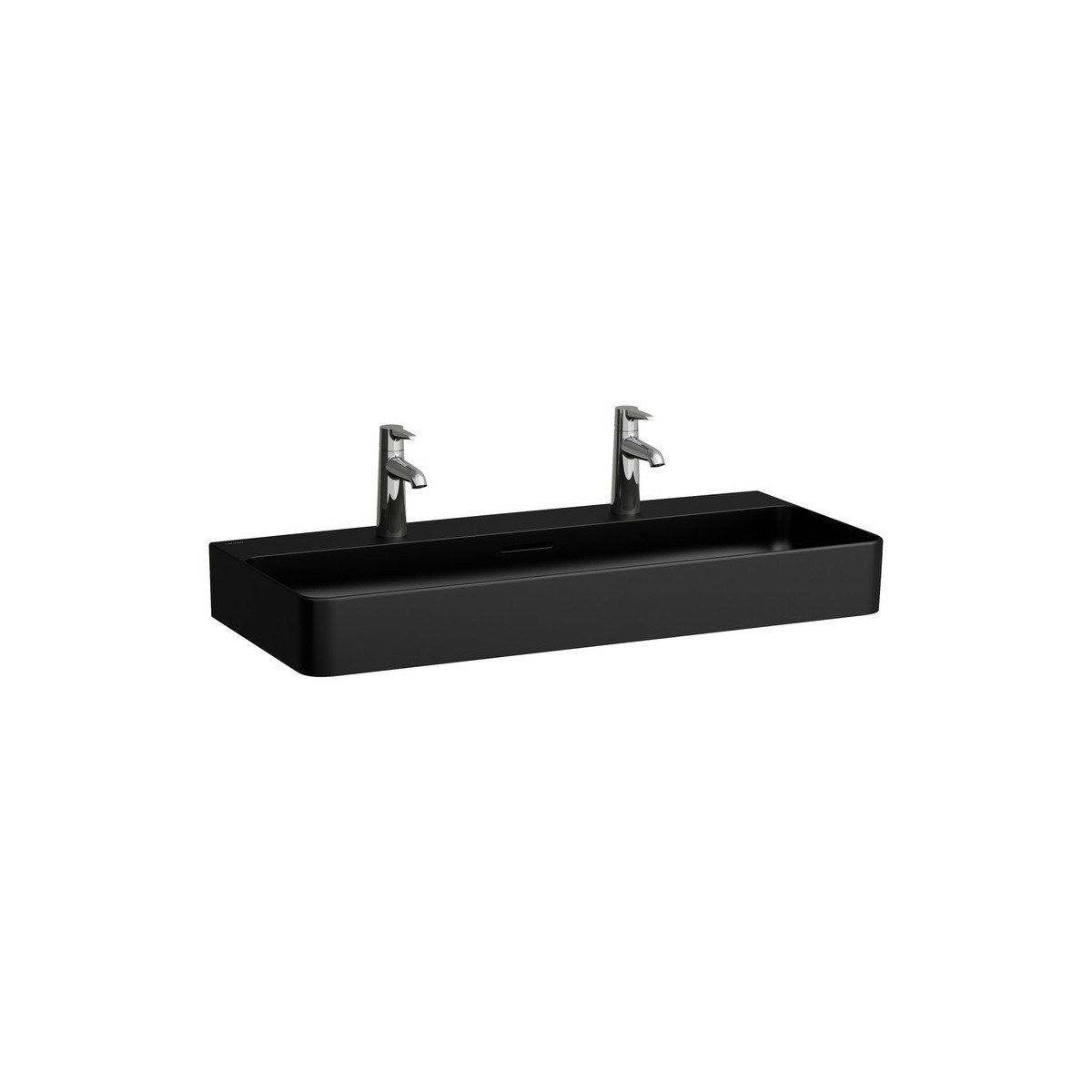 Val lavabo mural ou à poser sur meuble non percé 950x420x115mm noir mat - LAUFEN H8102877161091 