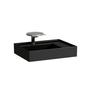 Kartell lavabo 60 + tablette d p1tr noir - LAUFEN H8103340201111 