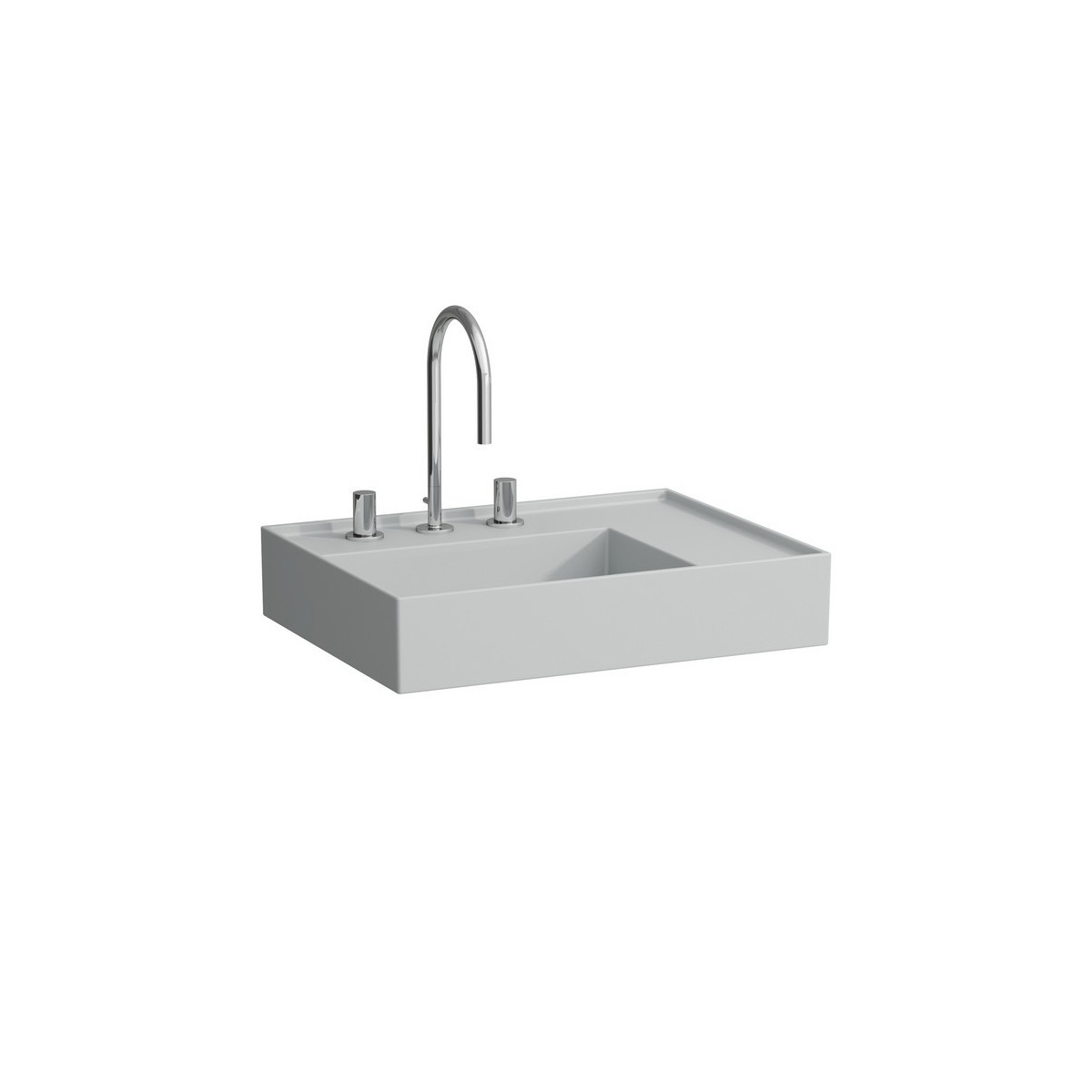 Lavabo asymétrique droite kartell 60x46 grs mat - LAUFEN H8103347591581 