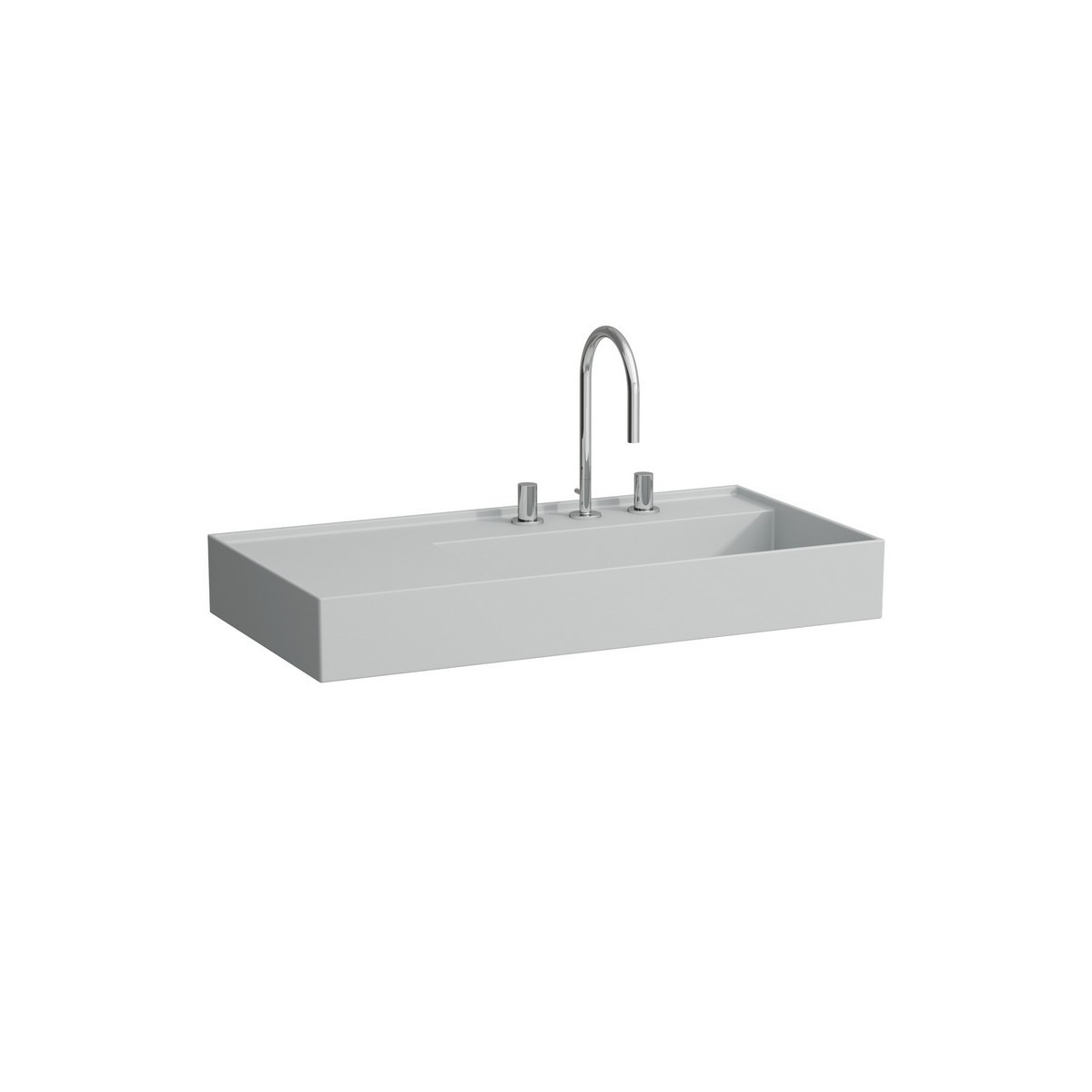 Lavabo asymétrique gauche kartell 90x46 grs mat - LAUFEN H8103397591111 