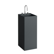Kartell lavabo indépendant avec écoulement caché graphite mat 375x435x900 mm - LAUFEN H8113317581581 