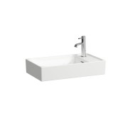 Meda vasque à poser avec plage de robinetterie à gauche blanc mat 600x350x120 mm - LAUFEN H8121137571091 
