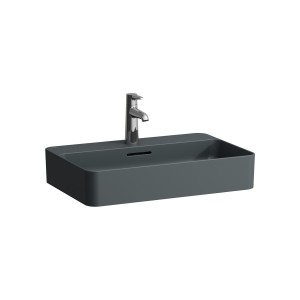 Val lavabo à poser face inférieure meulée non percé 600x400x115mm graphite mat - LAUFEN H8122857581091 