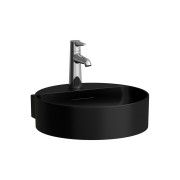 Val lave-mains à poser face inférieure meulée non percé 400x425x115mm noir mat - LAUFEN H8132817161091 